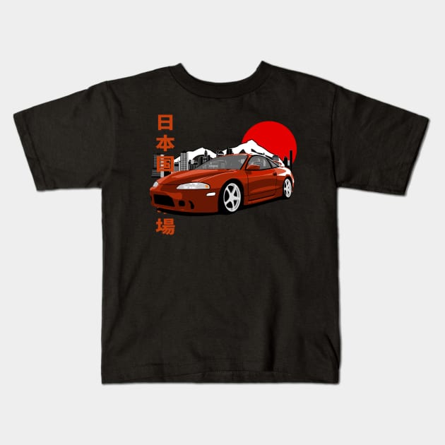 Mitsubishi Eclipse 2 gen Kids T-Shirt by Rebellion Store